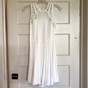 White sleeveless dress